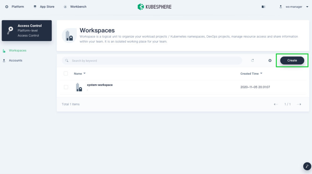 workspace-list